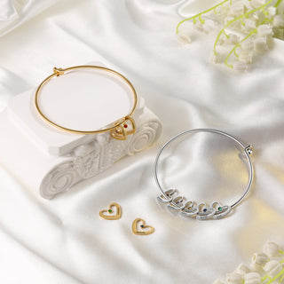 Custom Heart Charm Bracelet