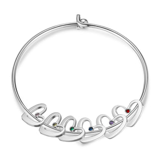 Custom Heart Charm Bracelet