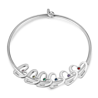 Custom Heart Charm Bracelet