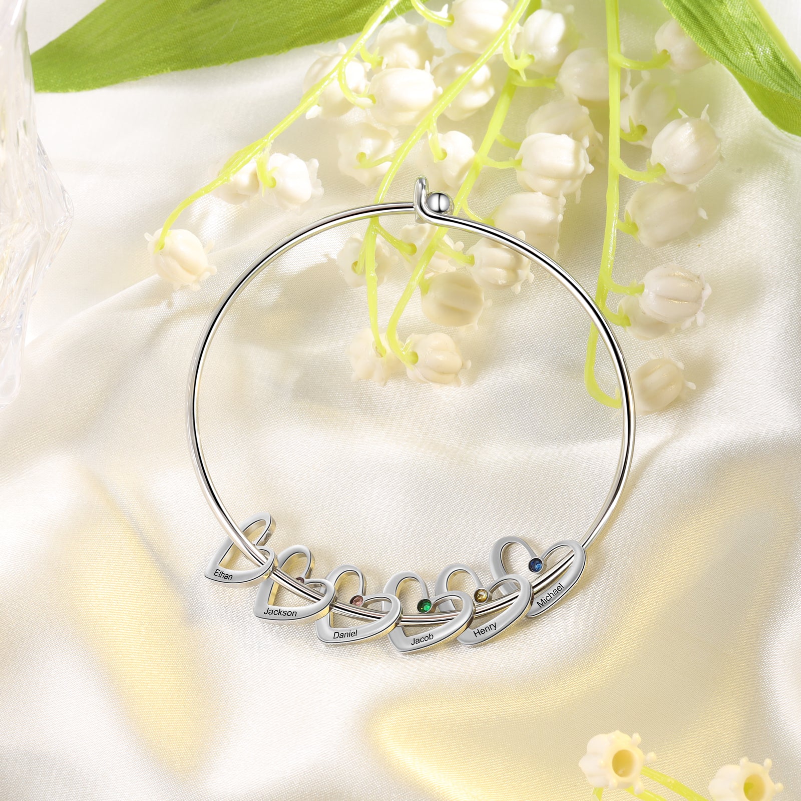 Custom Heart Charm Bracelet