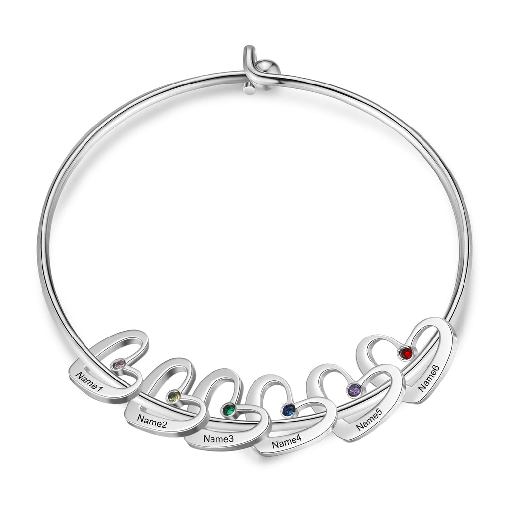 Custom Heart Charm Bracelet