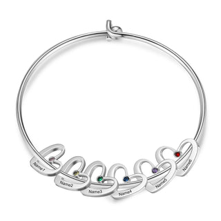 Custom Heart Charm Bracelet