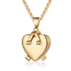Personalized Rhodium Plated Heart Photo Box Necklace