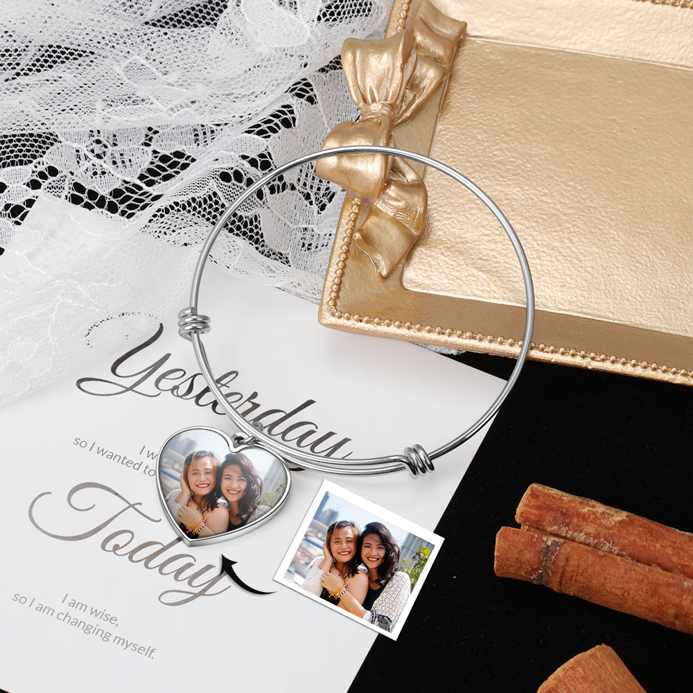 Personalized Stainless Steel Photo Bracelet
