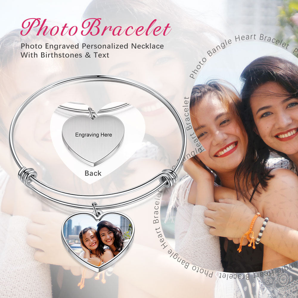 Personalized Stainless Steel Photo Bracelet