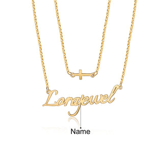 Personalized Rhodium Plated Name Necklace