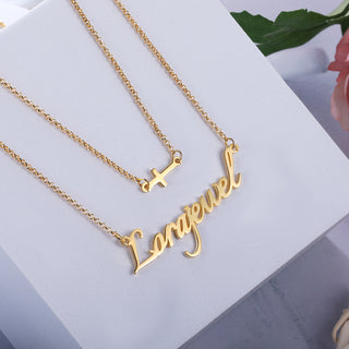 Personalized Rhodium Plated Name Necklace