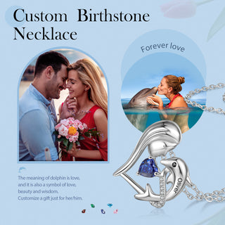 Custom Girl and Dolphin Necklace