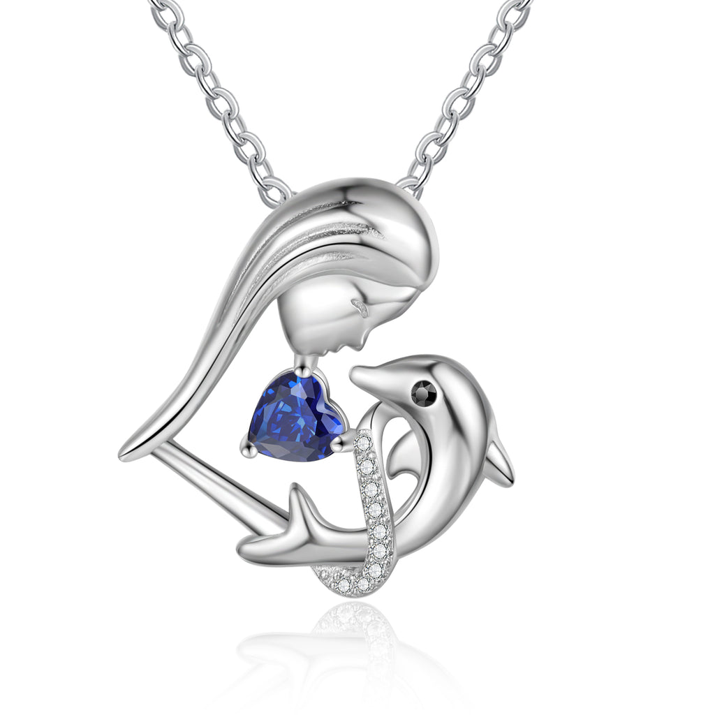 Custom Girl and Dolphin Necklace