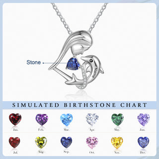 Custom Girl and Dolphin Necklace