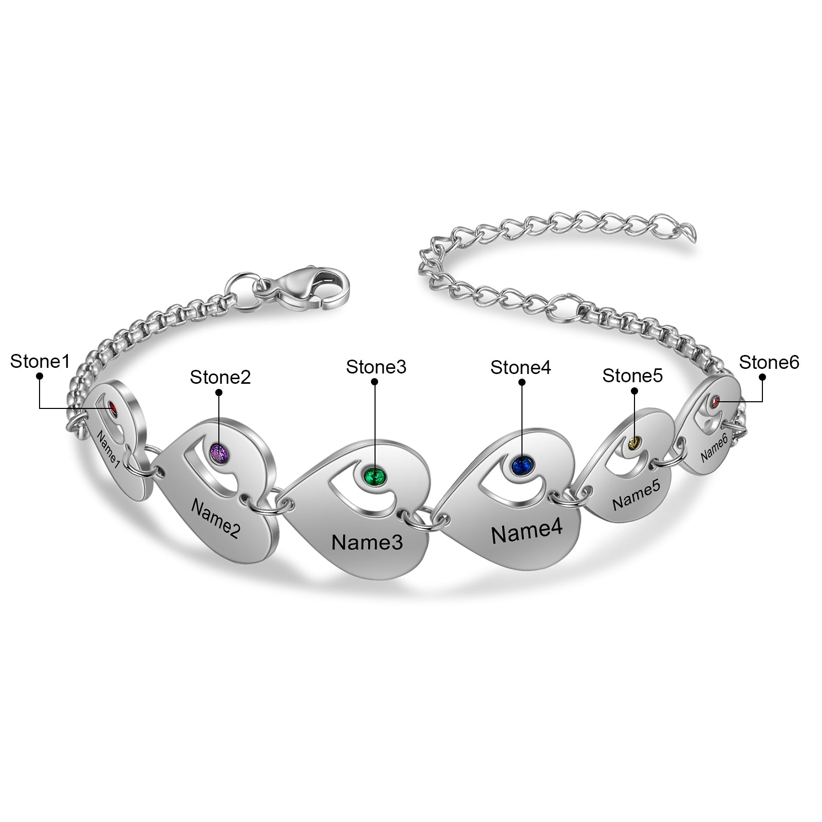 Stainless Steel Heart Bracelet