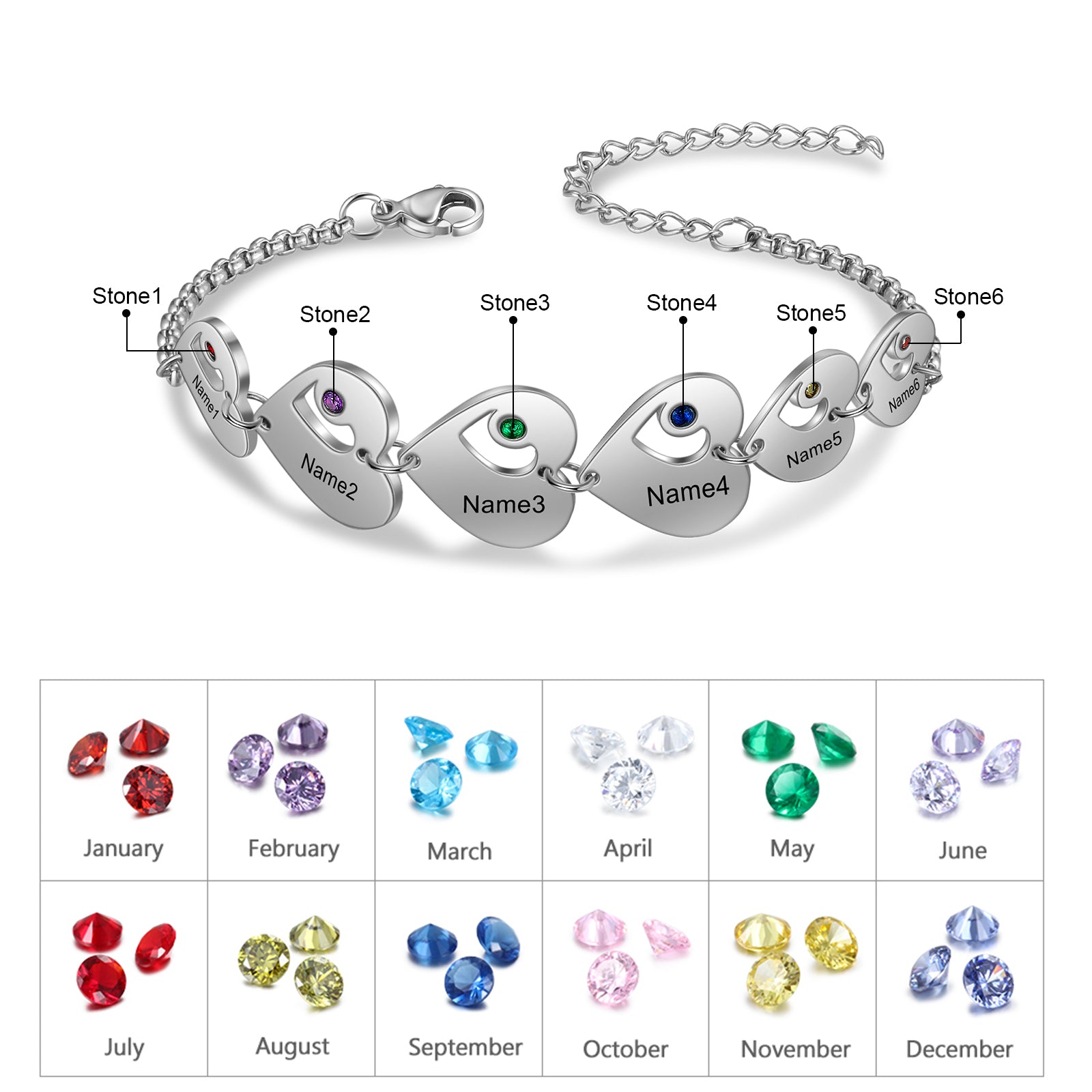 Stainless Steel Heart Bracelet