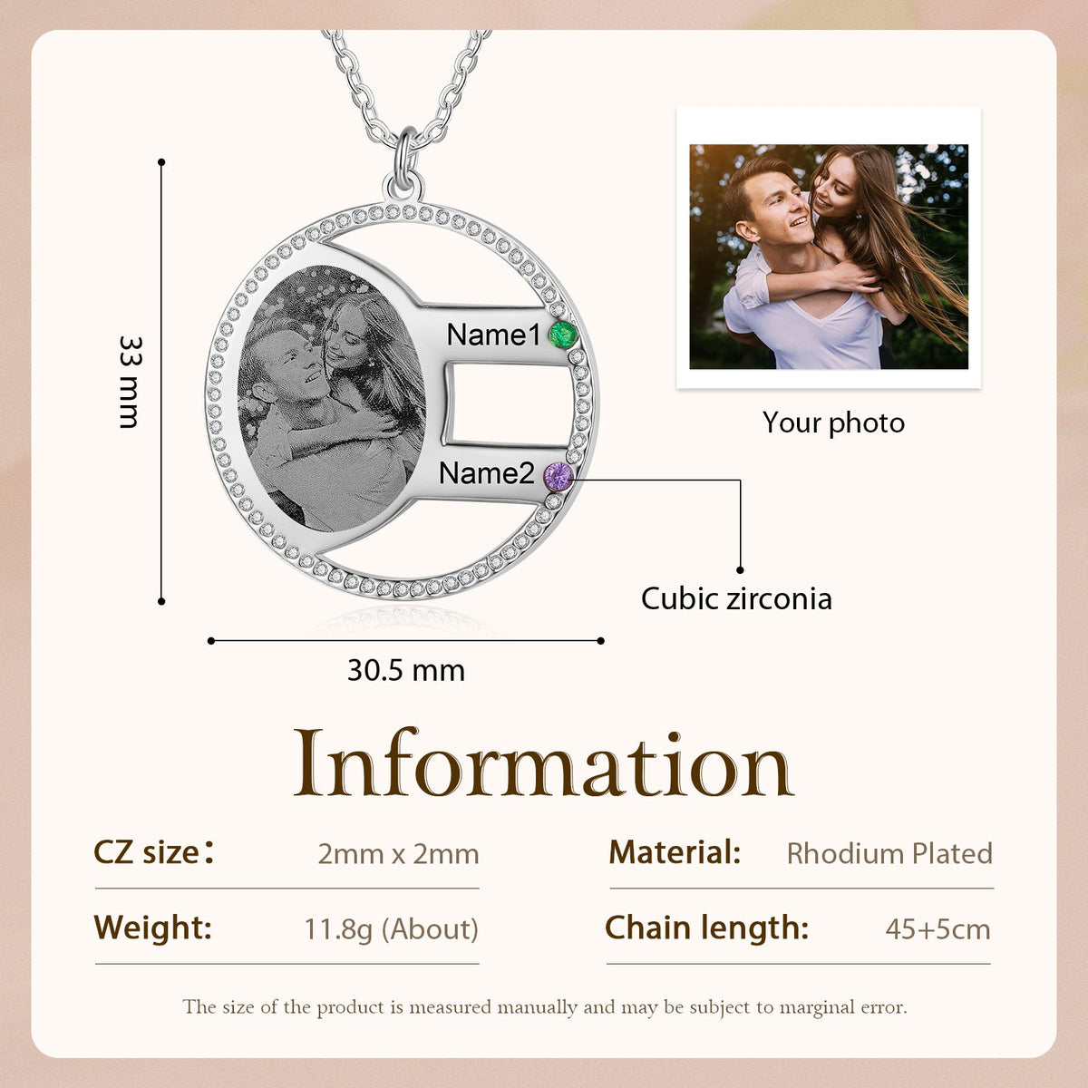 Custom Photo Necklace