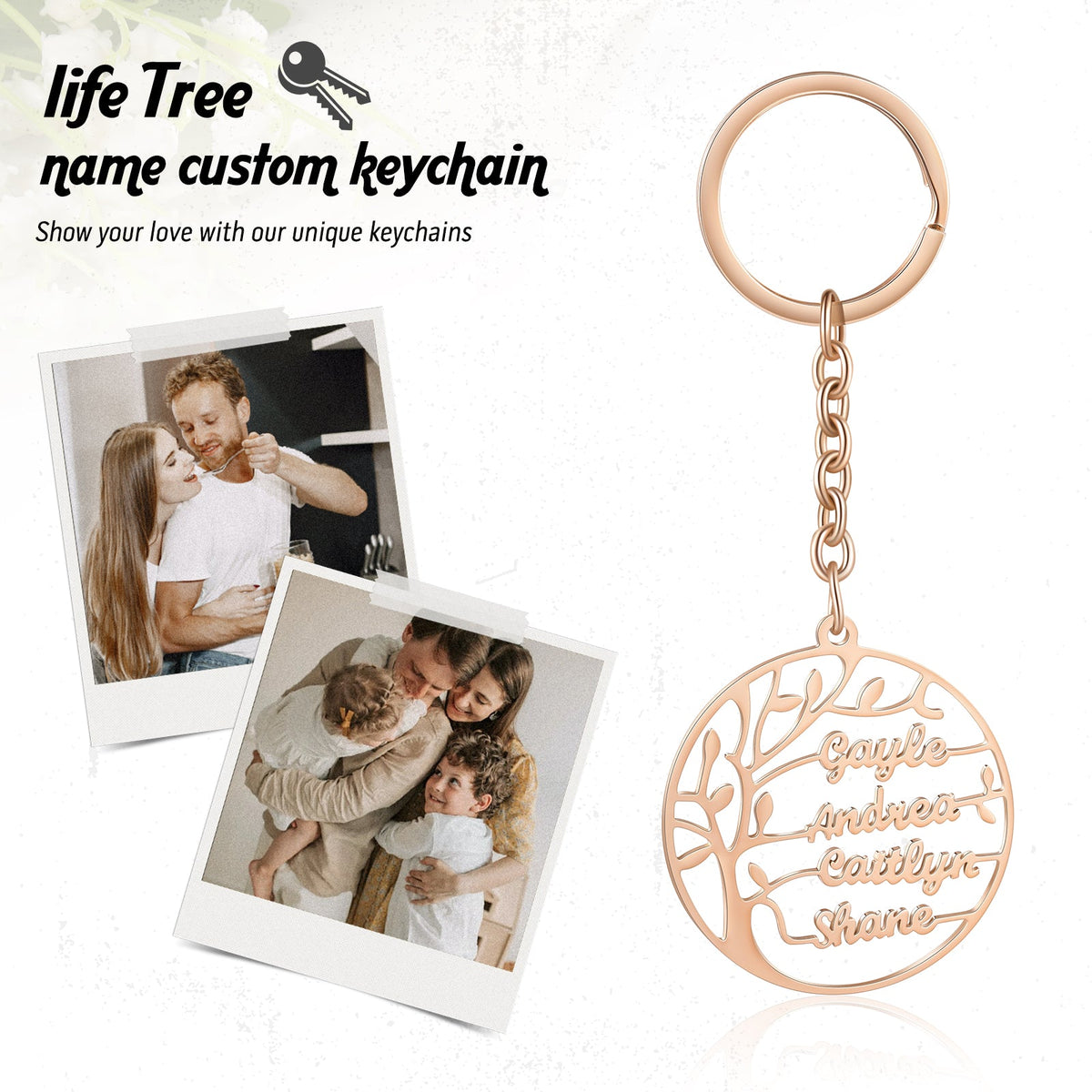 Custom Family Tree Keychain