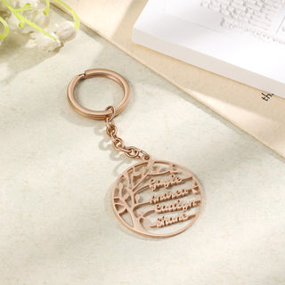 Custom Family Tree Keychain