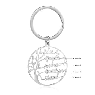 Custom Family Tree Keychain