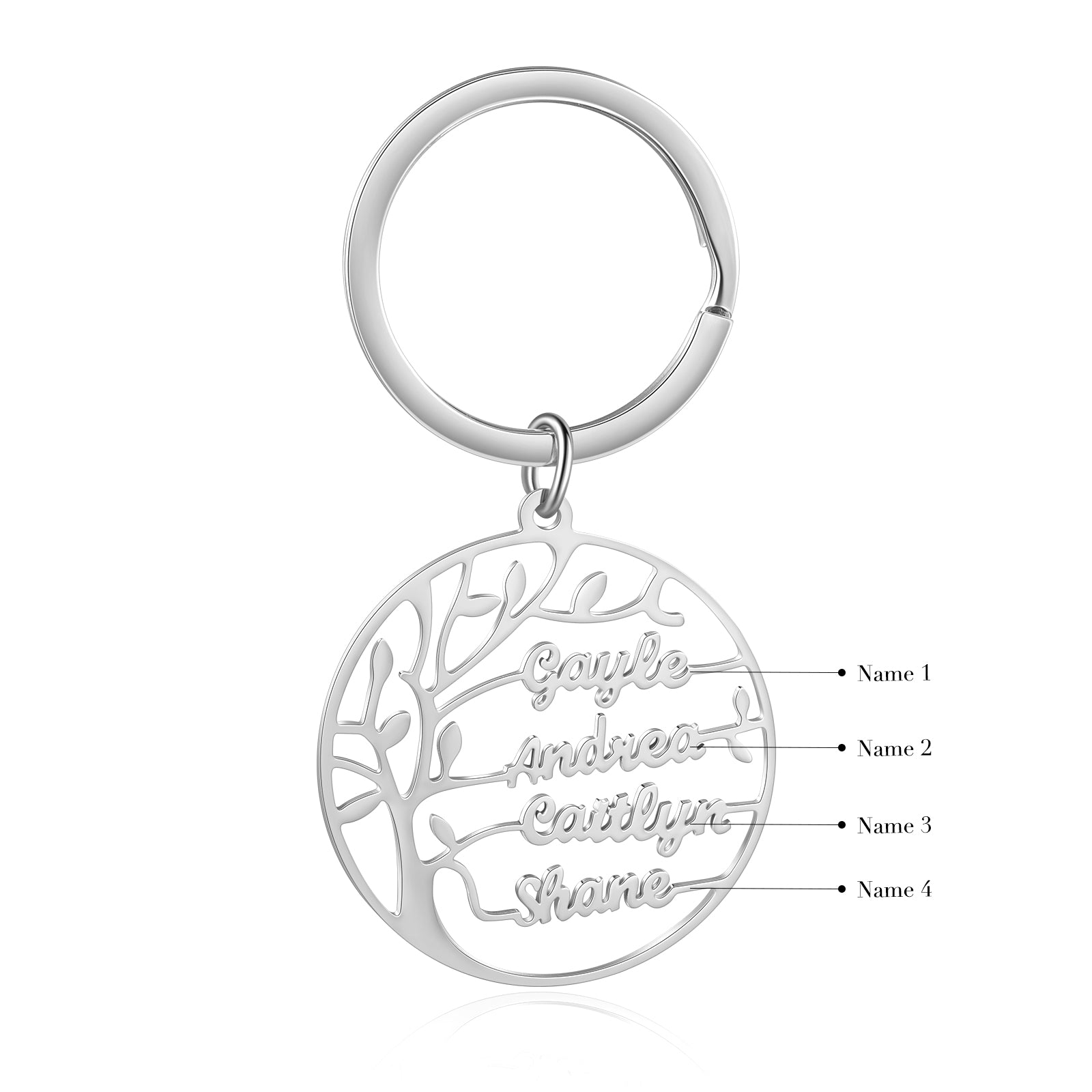 Custom Family Tree Keychain