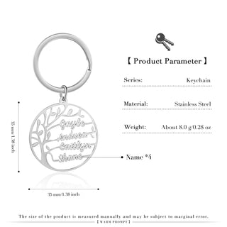 Custom Family Tree Keychain