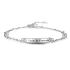 Personalized Silvered Nameplate Bar Bracelet