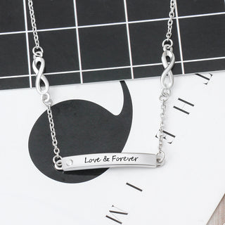 Personalized Silvered Nameplate Bar Bracelet