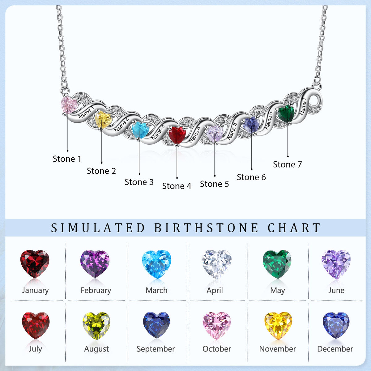 Custom Birthstone Necklace