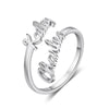 Custom Two Name Ring