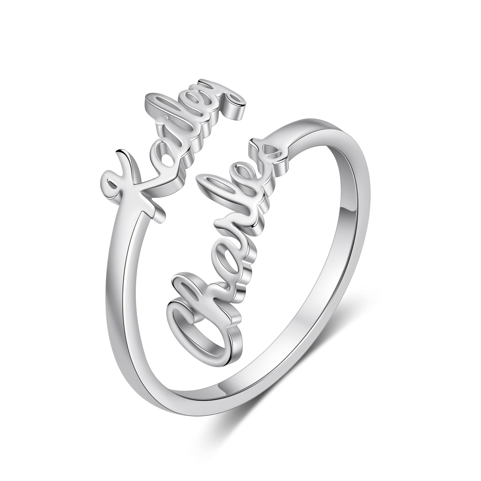 Custom Two Name Ring