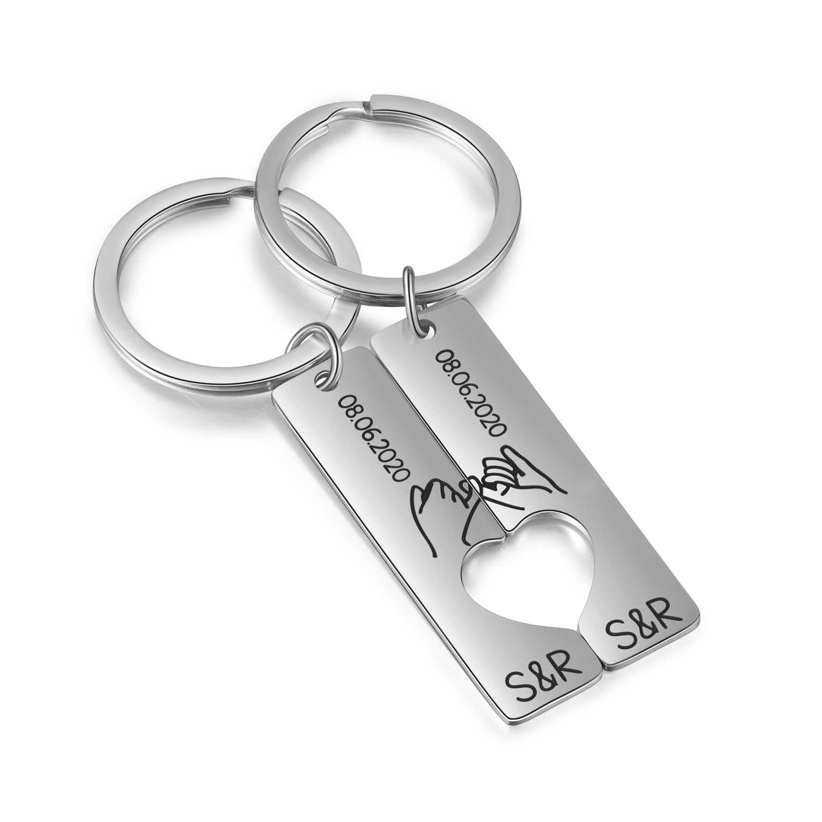 Custom Couple Keychain