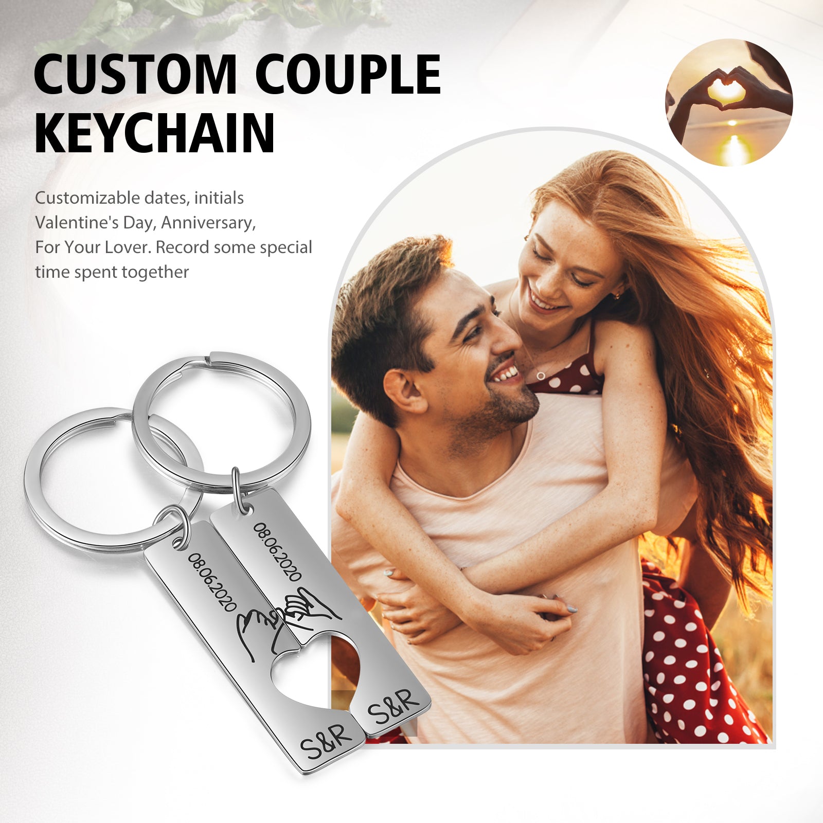 Custom Couple Keychain