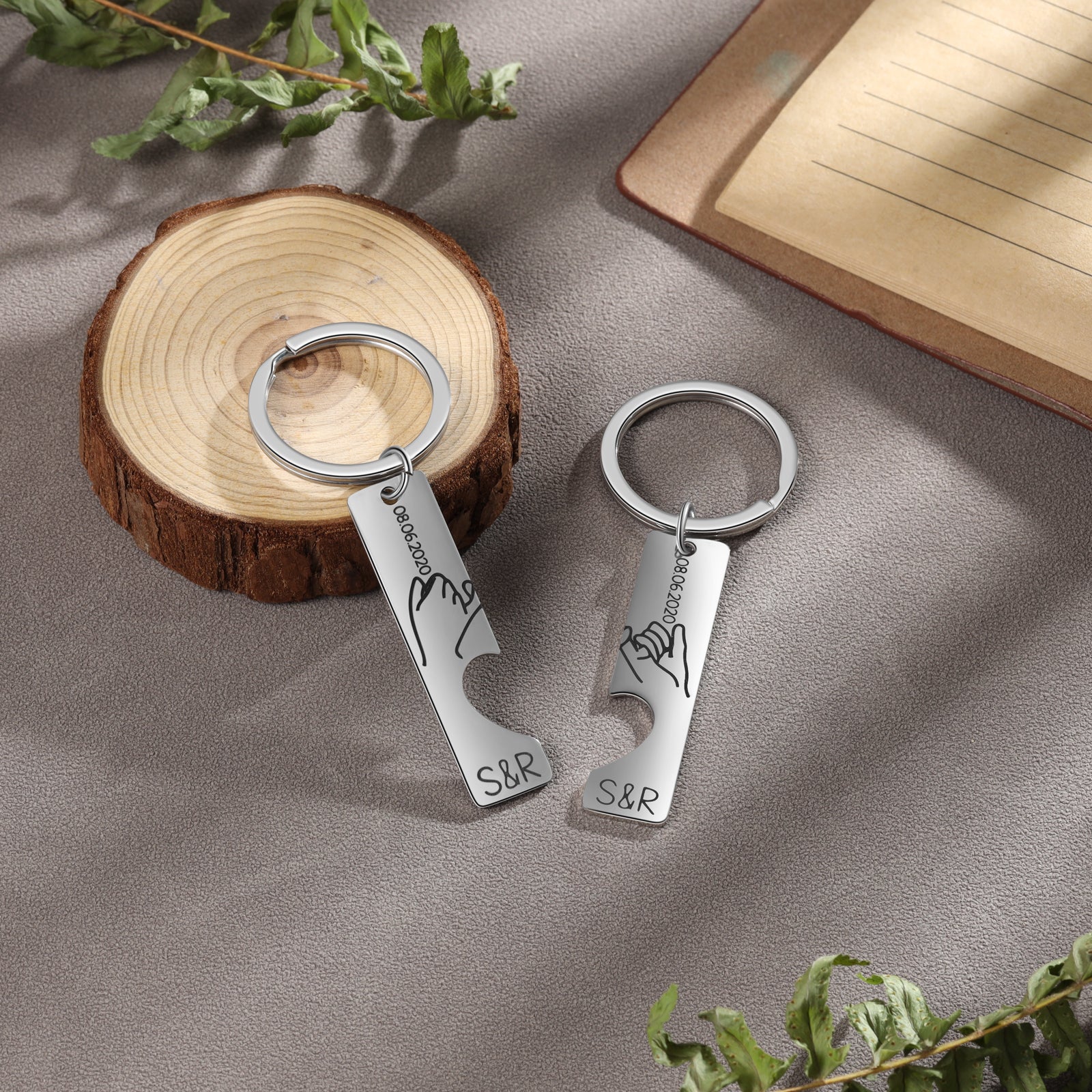 Custom Couple Keychain