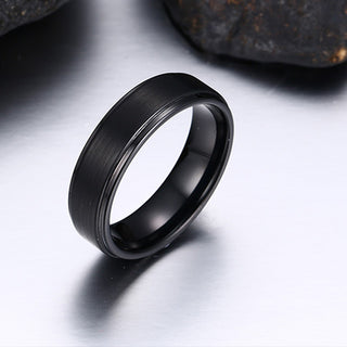 Custom Tungsten Steel Black Ring