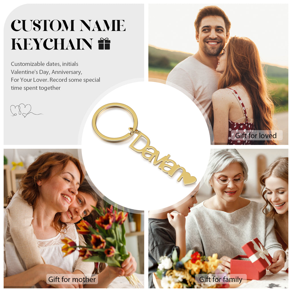 Custom Stainless Steel Name Keychain