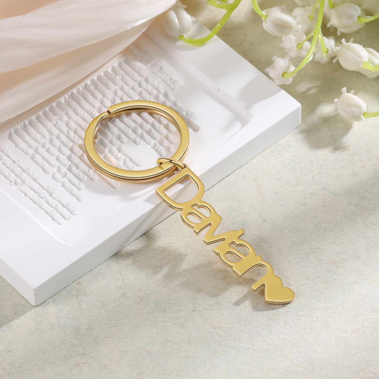 Custom Stainless Steel Name Keychain