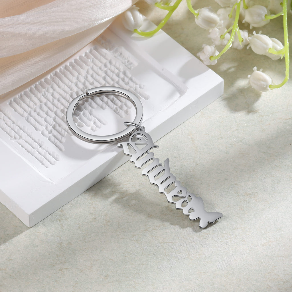 Custom Stainless Steel Name Keychain