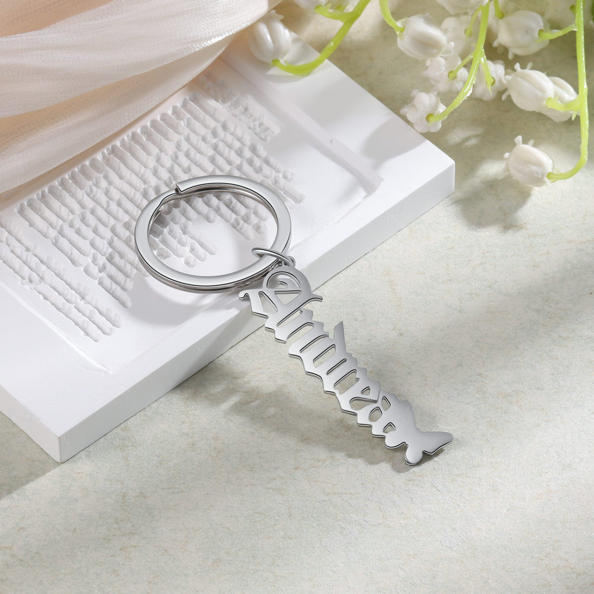 Custom Stainless Steel Name Keychain