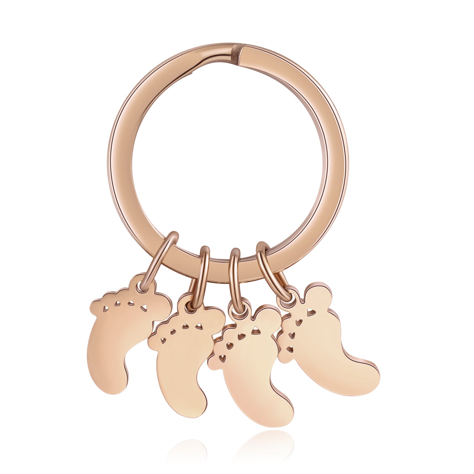 Custom Stainless Steel Feet Keychain