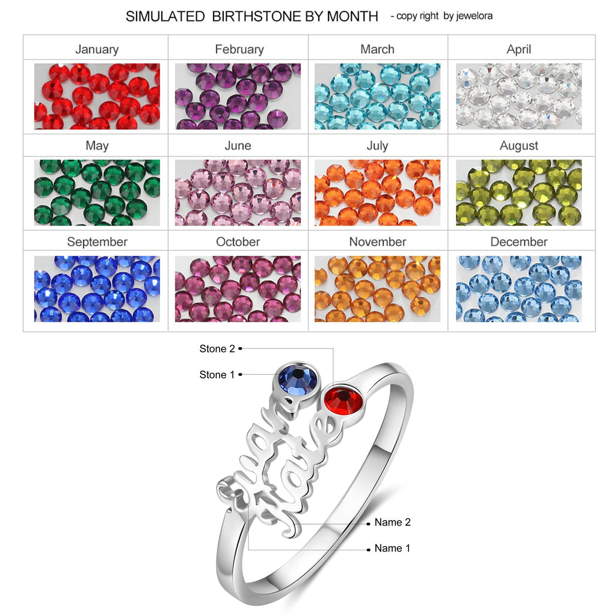 Jewelry Custom Name Ring