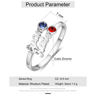 Jewelry Custom Name Ring