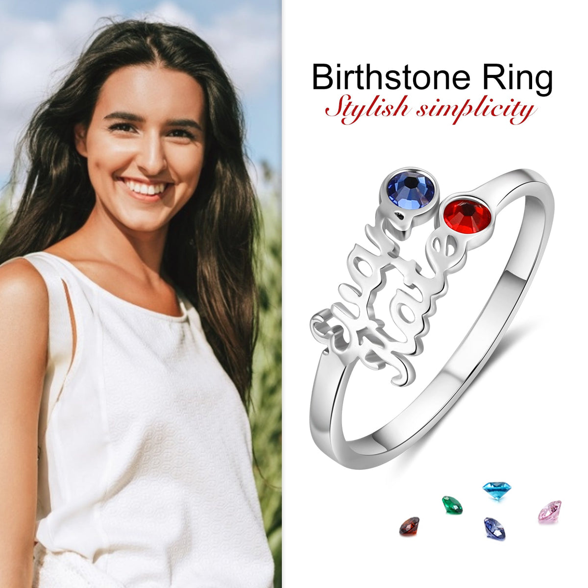 Jewelry Custom Name Ring