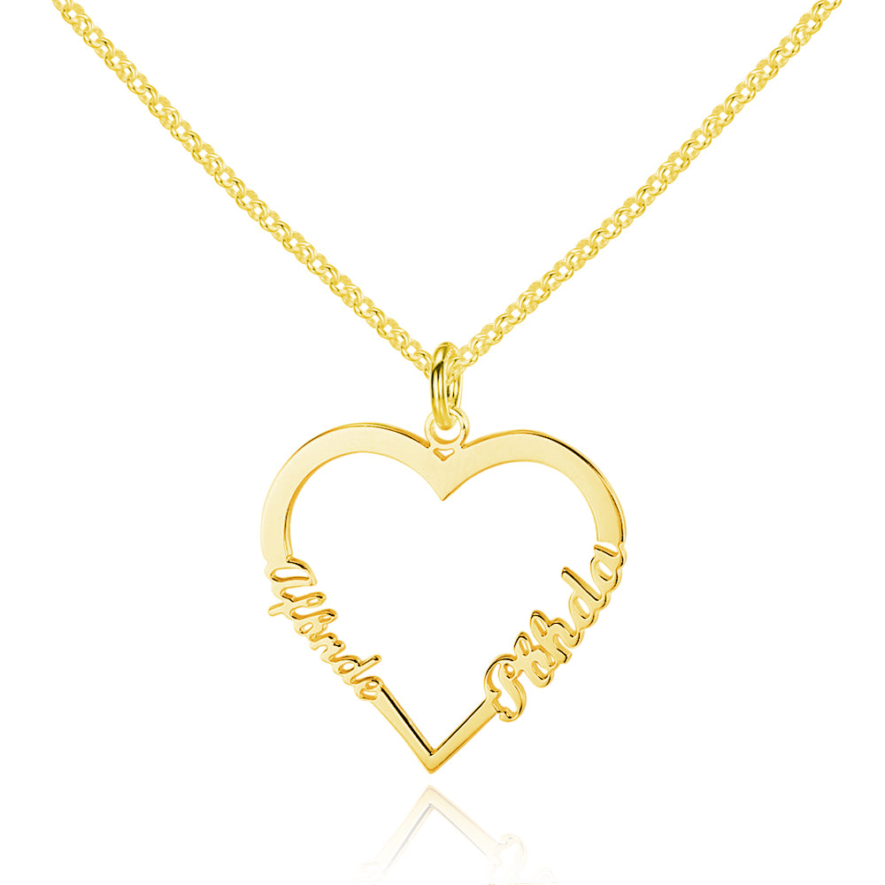Custom Heart Name Necklace