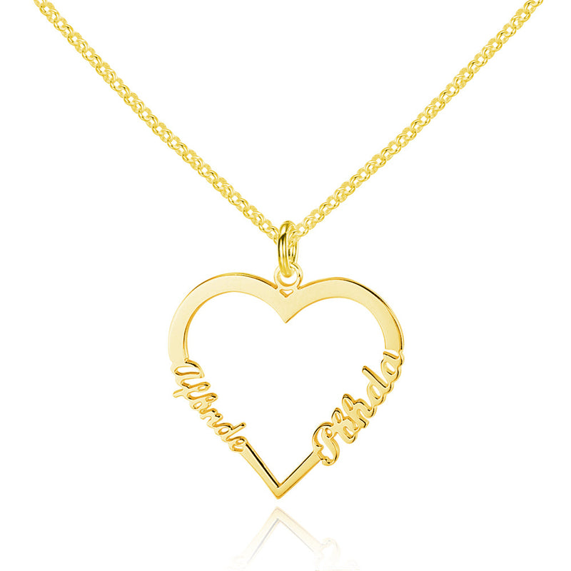 Custom Heart Name Necklace