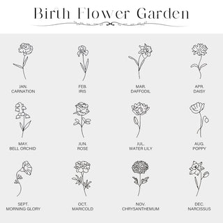 Custom Name Birthflower Keychain