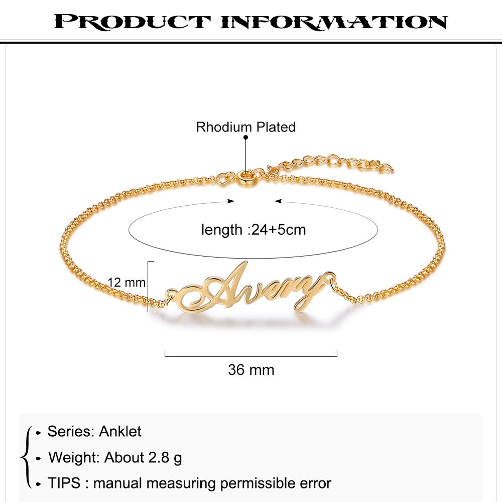 Custom Name Anklet