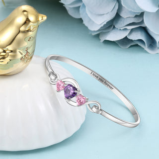 Custom Birthstone Bangle Bracelet