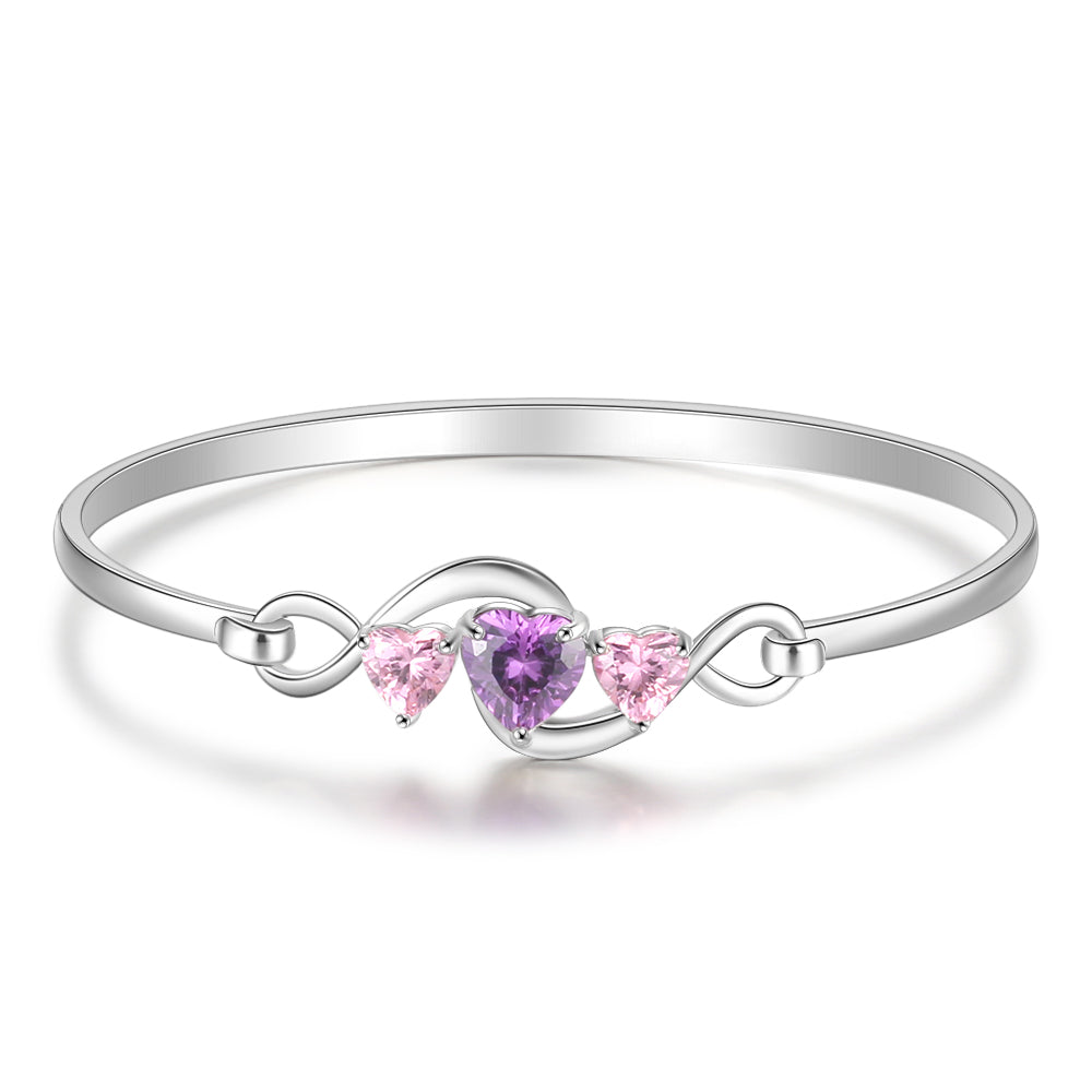 Custom Birthstone Bangle Bracelet