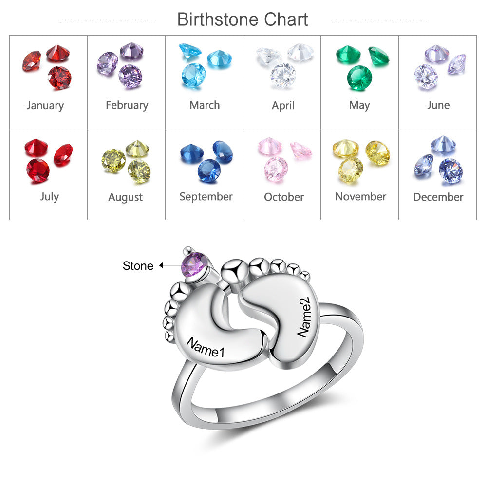 Custom Birthstone Foot Ring