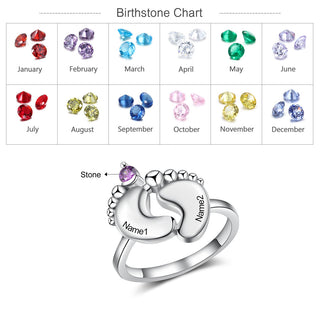 Custom Birthstone Foot Ring