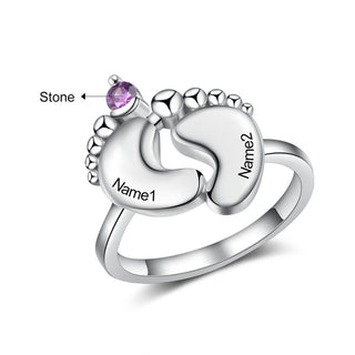 Custom Birthstone Foot Ring