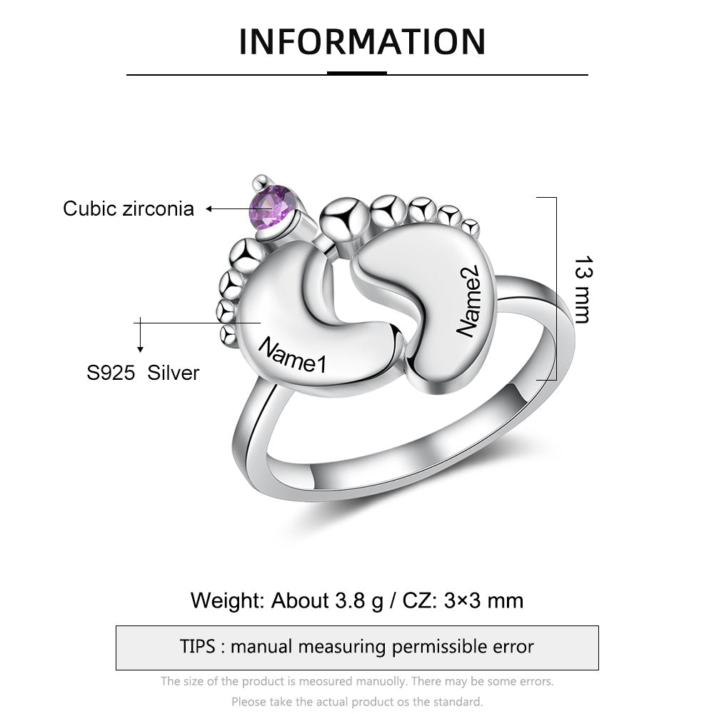 Custom Birthstone Foot Ring