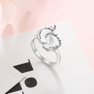 Custom Birthstone Foot Ring